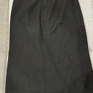 vintage Black Pencil Skirt 100% wool